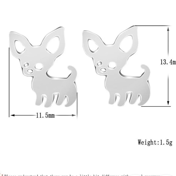 Super Cute Chihuahua Stud Earrings - Picture 5 of 5